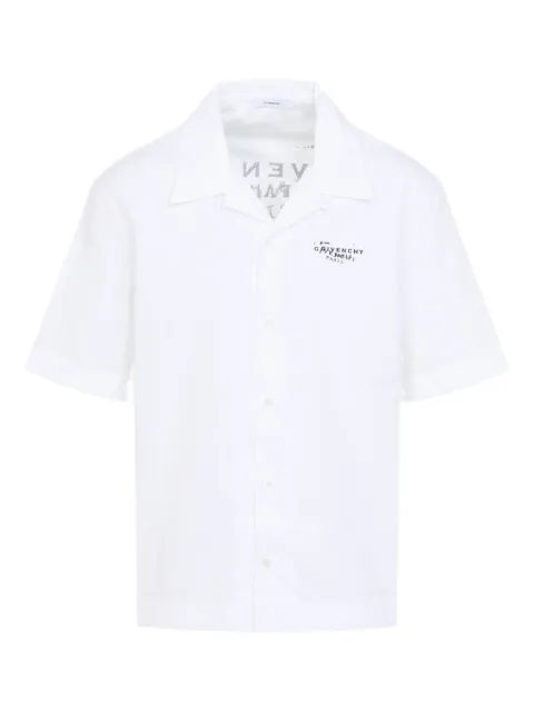 Givenchy stamp-print short-sleeve shirt White BM618F1YJQ