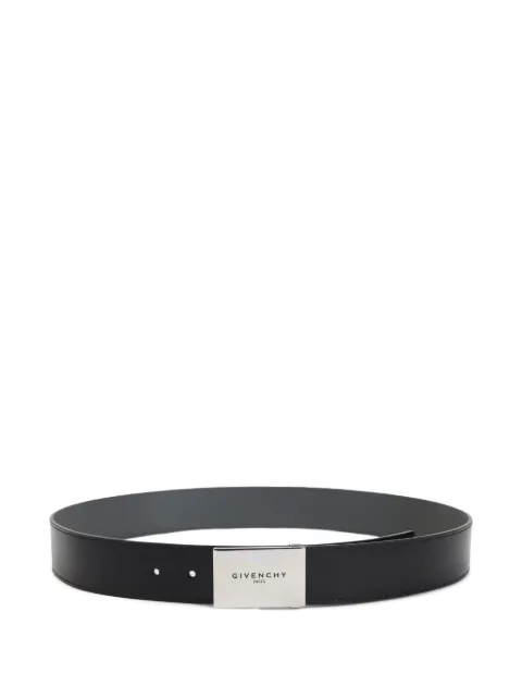 Givenchy logo-plaque leather belt Black BK407NK21Q