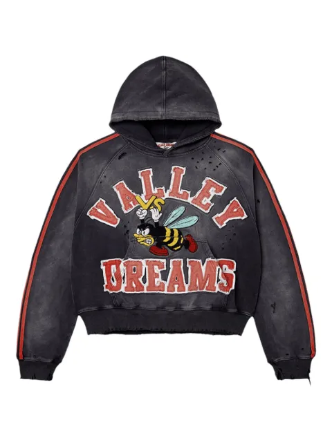 Vale Anthem distressed hoodie Black VALE09007APBBK