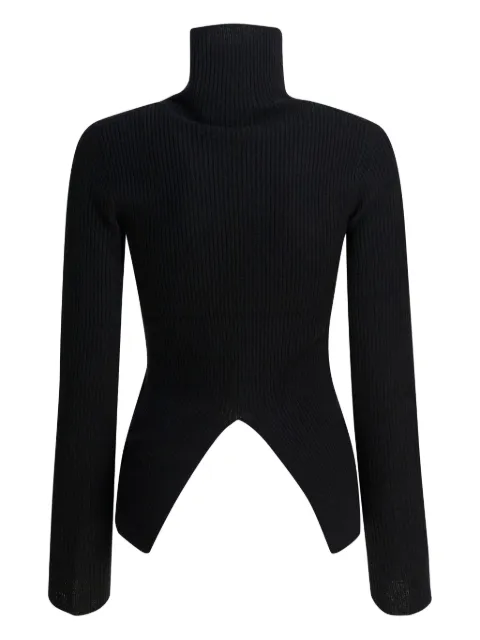 R2W Lesley roll-neck split-back sweater Black RTKNDC10354NBLACK