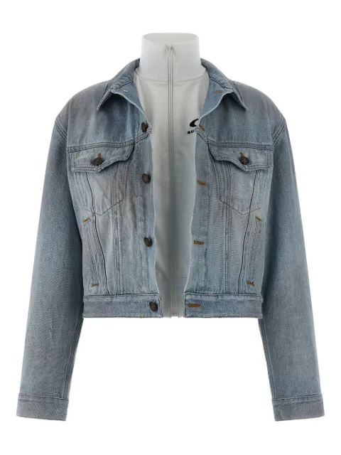 Balenciaga stonewashed double-layer jacket Blue 849904TTW744200