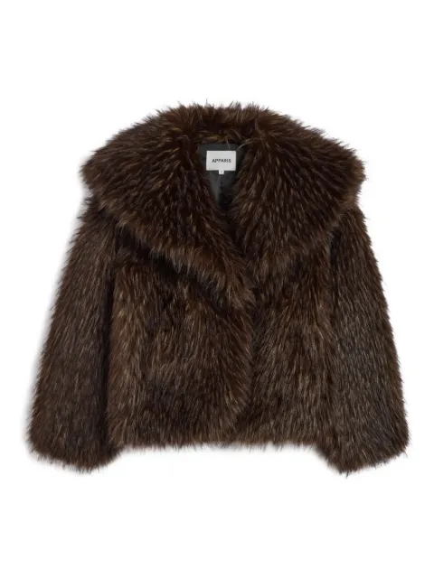 Apparis Yara jacket Brown YARAFOXCOAT