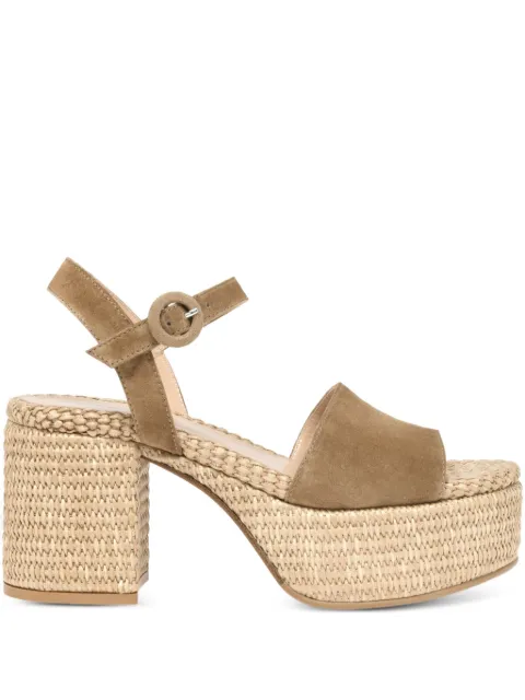 Gianvito Rossi 75mm Carol buckle-suede sandals Brown G3268435RICCBL