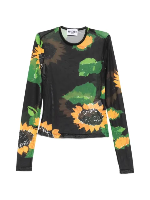 MOSCHINO JEANS floral long-sleeve T-shirt Black A12093250