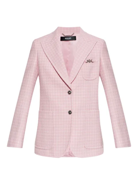 Versace crêpe tweed blazer Pink 10226451A10444