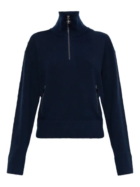 Victoria Beckham Half-Zip Milano sweater Blue 1126KJU006866A
