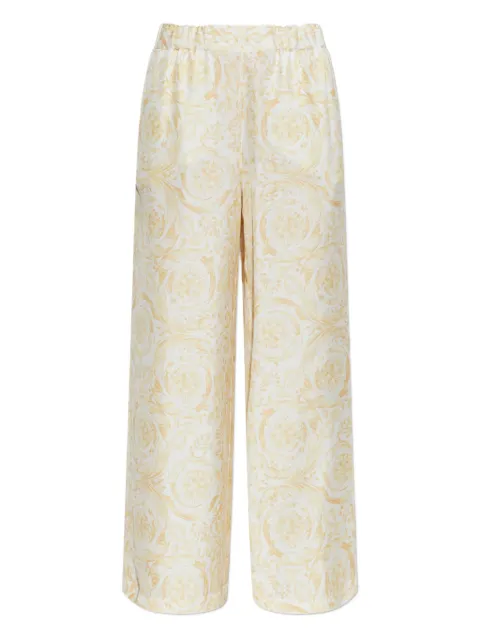 Versace floral-patterned trousers White 10209721A17159