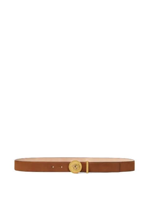 Versace Medusa biggie nabuck belt 1.2" Brown 10037601A16661