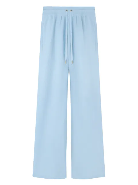 Versace wool-blend flared towel pants Blue 10134301A10005