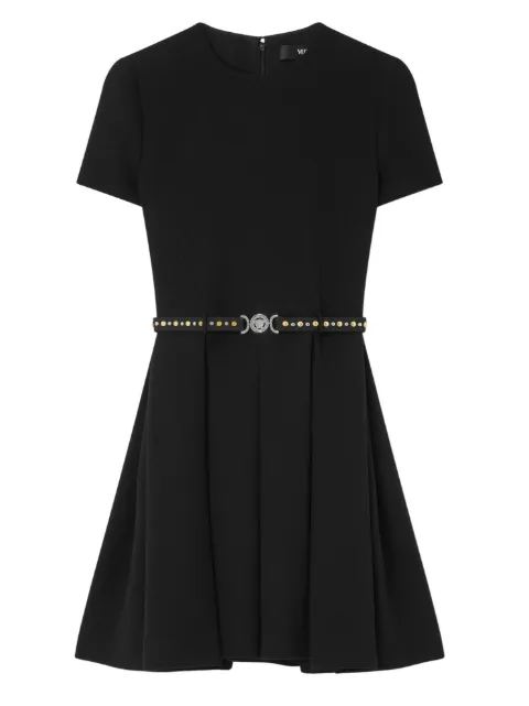 Versace A-line belted mini dress Black 10226141A12789