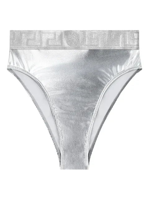 Versace metallic bikini bottoms Silver ABD010951A17215