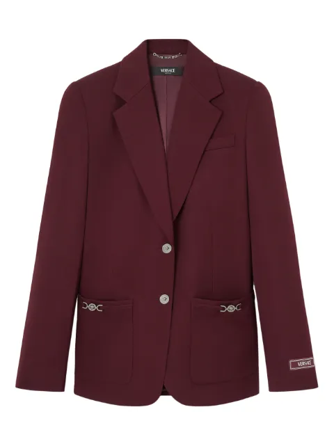 Versace Medusa-detail pocket blazer Red 10230461A12595
