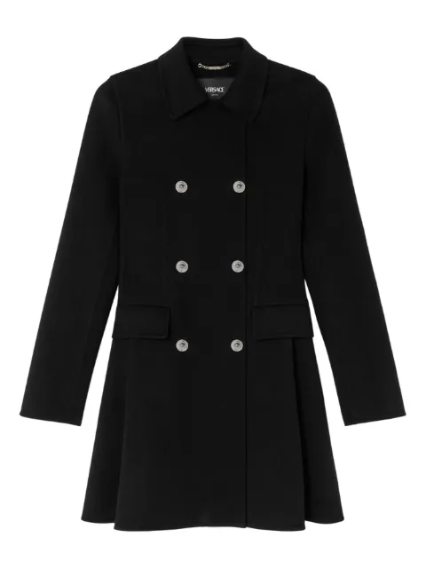 Versace wool-cashmere A-line coat Black 10230411A16526