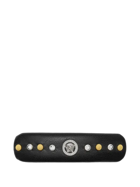Versace embellished leather hair clip Black 10231951A17185