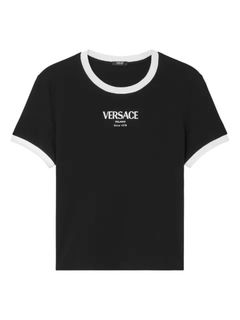 Versace logo-motif T-shirt Black 10226561A16685