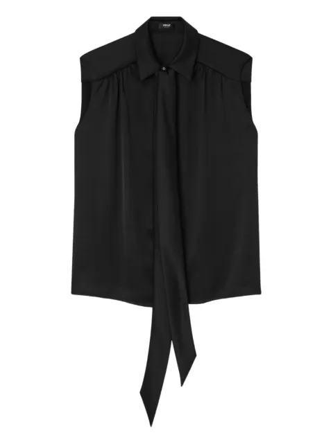 Versace satin lavallière shirt Black 10230341A12921