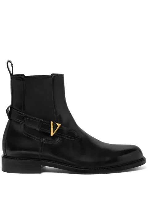 Versace V leather Chelsea boots Black 10218481A14457