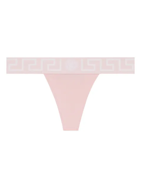 Versace cotton-jersey thong Pink AUD010421A10011