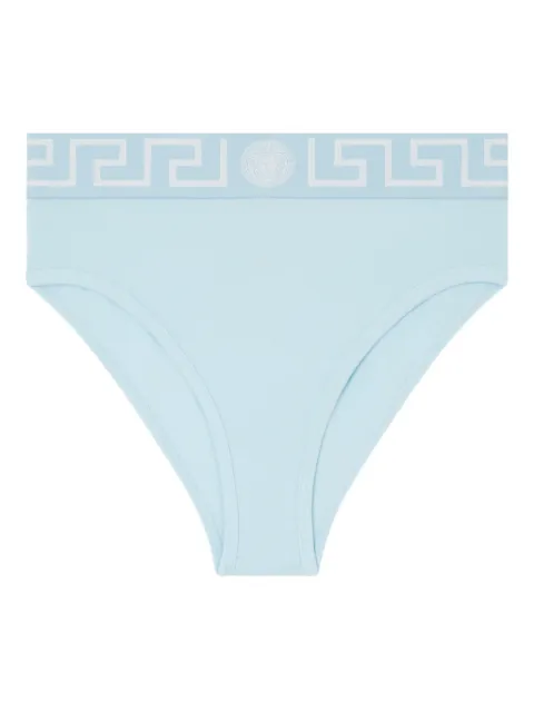 Versace cotton-jersey high-waist briefs Blue AUD010501A10011