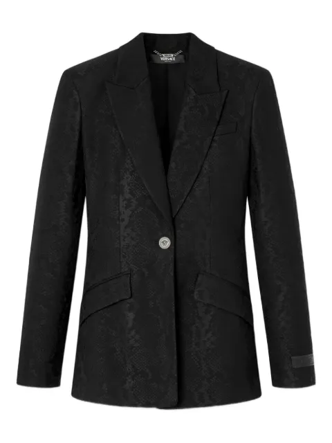 Versace wool-blend single-breasted blazer Black 10180181A17031