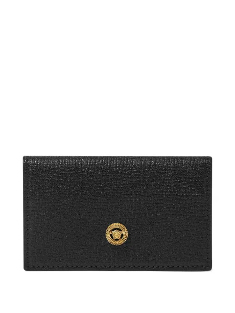 Versace Medusa biggie leather card holder Black 10218771A10544