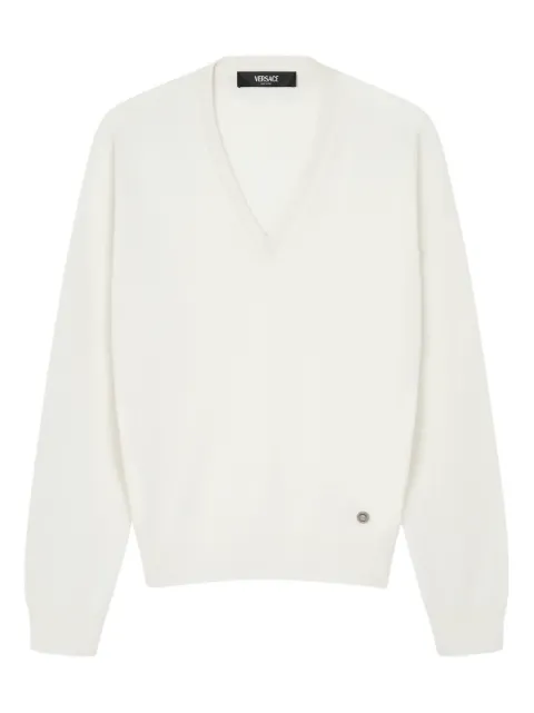 Versace V-neck sweater White 10230111A16669