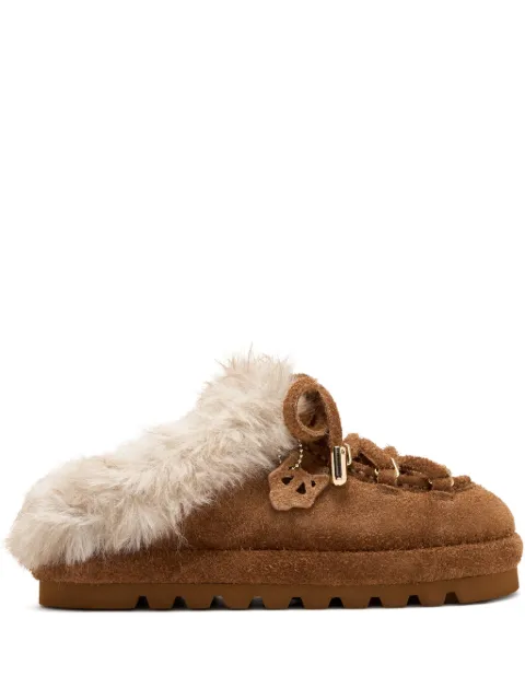 NAKED WOLFE Harlow suede slippers Brown HARLOW