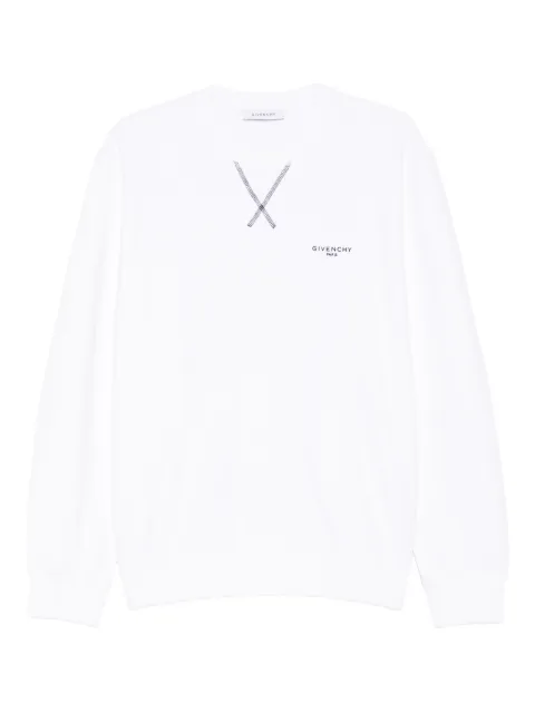 Givenchy embroidered-logo cotton sweatshirt White BMJ0P63YS1