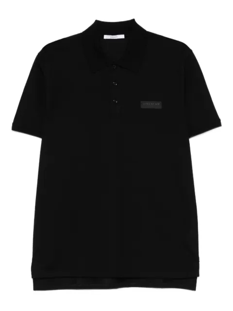 Givenchy logo-patch polo shirt Black BML00G3YSG