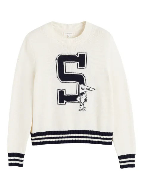 Chinti & Parker x Peanuts Snoopy varsity sweater Neutrals KSS2608CREAM