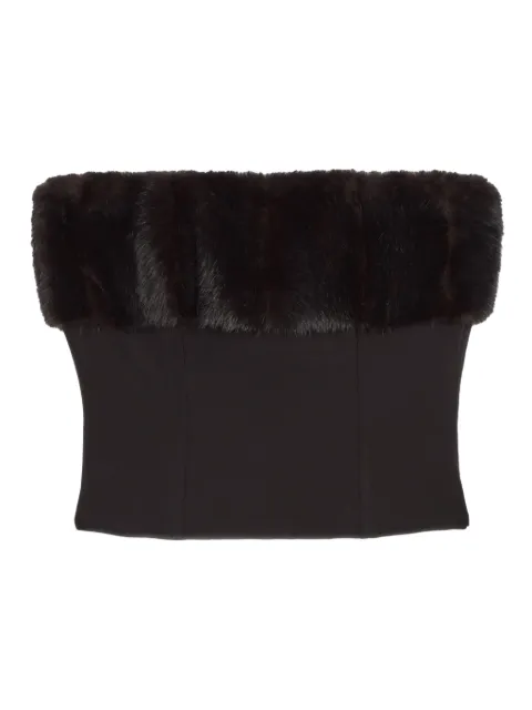 Apparis Ivy faux-fur tube top Black IVYTUBETOP