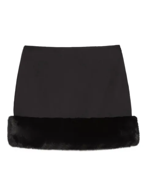 Apparis Meadow faux-fur trimmed mini skirt Black MEADOWSKIRT