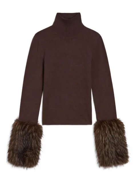 Apparis Aspen high-neck jumper Brown ASPENCUFFTURTLENECK