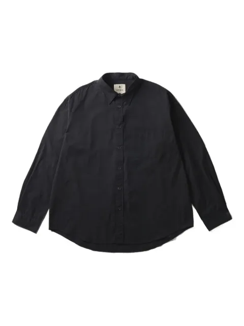 Snow Peak organic-cotton shirt Black SH25AU003