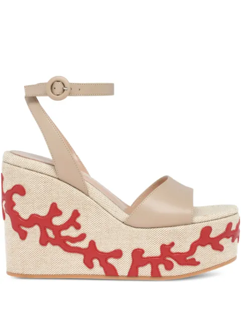 Gianvito Rossi Malia platform-coral sandals Neutrals G3265060RICVP2