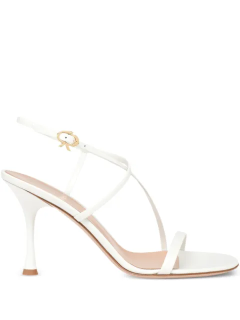 Gianvito Rossi 85mm Ascent strapy sandals White G3222285LACVGI