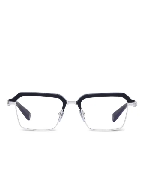Balmain Eyewear browline-frame glasses Black BPX183
