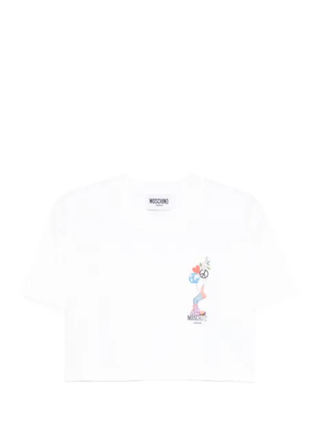 MOSCHINO JEANS printed T-shirt White J07183234
