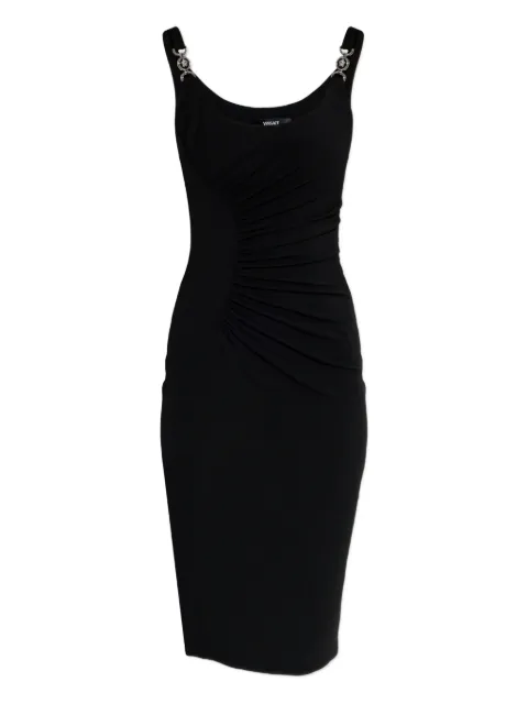 Versace Medusa-detail midi dress Black 10226061A14475