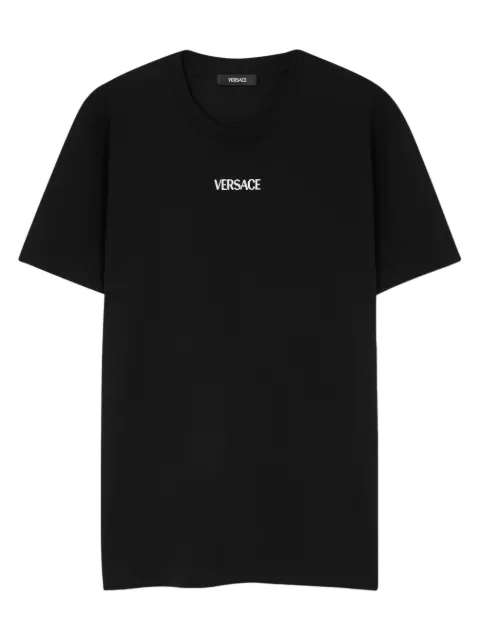 Versace embroidered-logo T-shirt Black 10139441A16455
