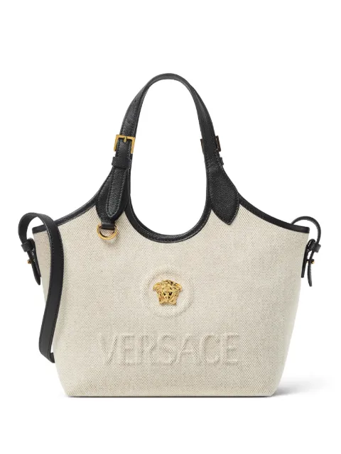 Versace La Medusa canvas mini tote Neutrals 10225851A03494