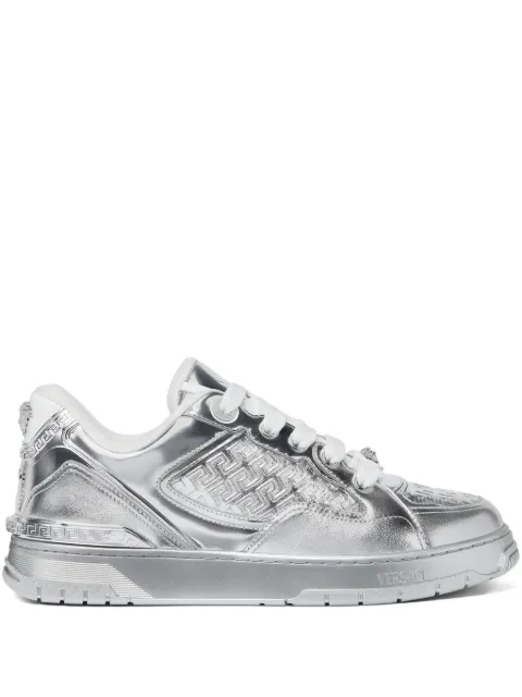 Versace Biggie Basket metallic sneakers Silver 10205931A15073