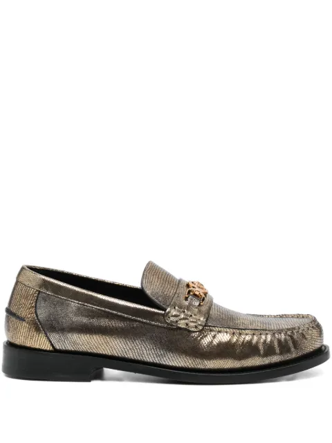 Versace Medusa '95 lizard-effect loafers Gold 10135921A16643