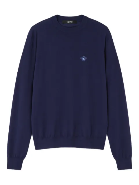 Versace wool-blend knit sweater Blue 10218661A16169