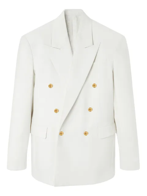Versace double-breasted button-up blazer White 10221921A16729