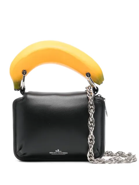 Maison MIHARA YASUHIRO banana-handle chain tote bag Black A15BG706