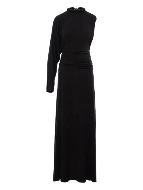 MANURÍ Didi one-shoulder maxi dress Black MRSS26SVIWL9DR02