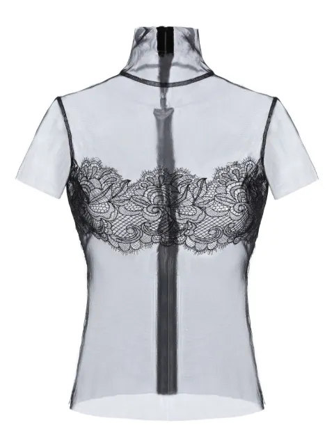 MANURÍ Bambi lace blouse Black MRSS26PLNY9TP28
