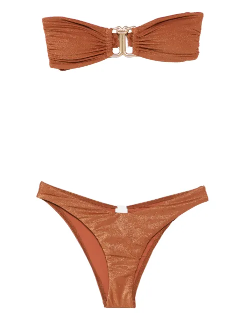 ZIMMERMANN Daylight Metallic bikini Brown 1204WRS263