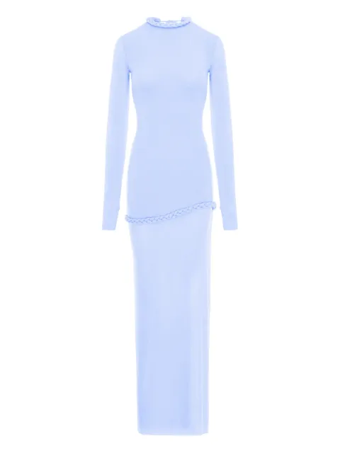 MANURÍ Nora braided-detail maxi dress Blue MRSS26VICH9DR08